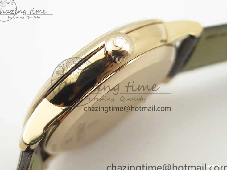 0507 Practical De Ville RG MKF 1:1 Best Edition Silver Dial RG Markers on Brown Leather Strap MIYOTA 9015 V 8049